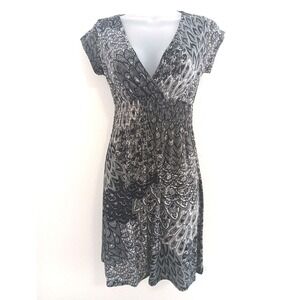 Y2K Style Dress Womens Small Babydoll Whimsigoth Fitted Black Office Siren Beach